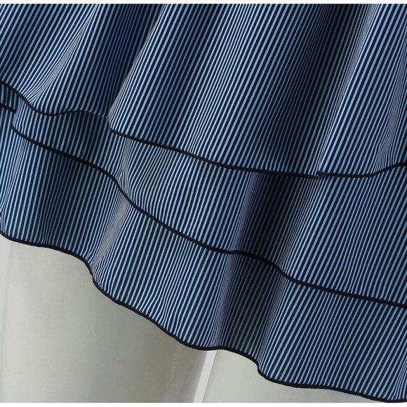 Women’s Tankini Swimsuit with Boy Shorts Two-Piece Ruffle Hem Striped Set - M - Picture 5 of 11